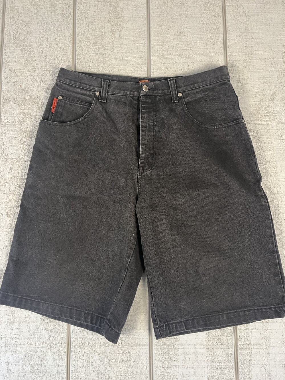 Buffalo Ltd Vintage Loose Baggy Denim Shorts Men 36 Black Skater Y2K Streetwear